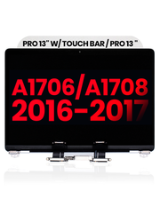 Complete LCD Display Assembly For MacBook Pro 13" W/ Touch Bar / Pro 13" (A1706 / A1708 / Late 2016 / Mid 2017) - Silver