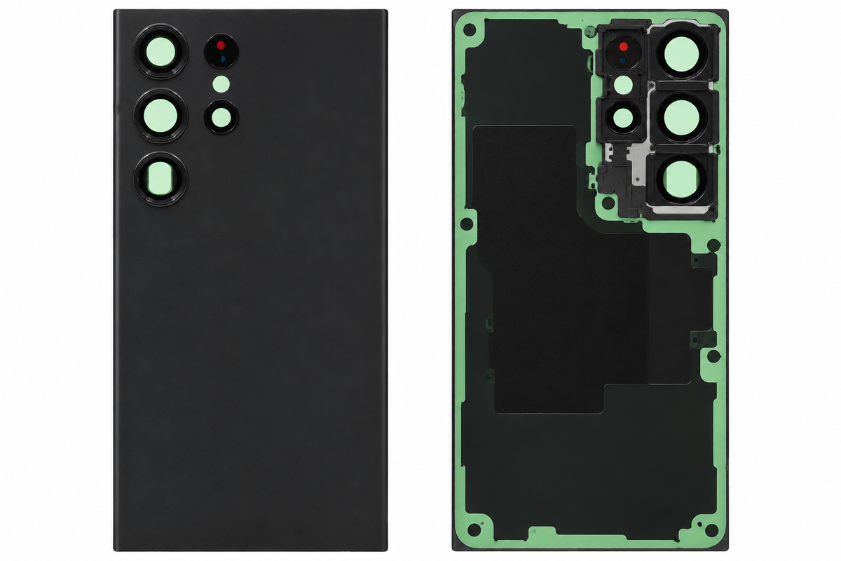 Samsung Galaxy S23 Ultra Back Glass Battery Cover Titanium Black - No Logo