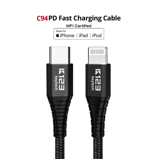 MFi Certified USB C to Lightning Cable - 2 Meter