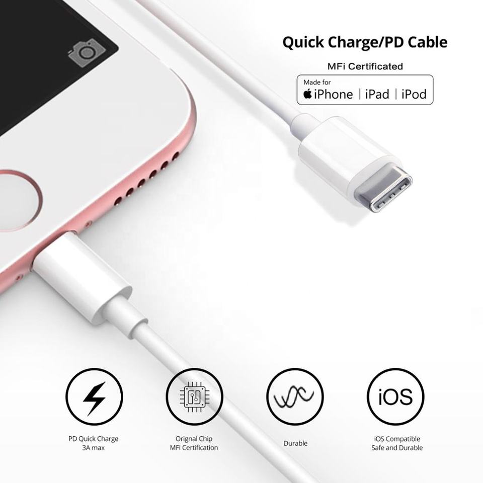 USB C to Lighting Charging Cable - 1 Meter MFI Certified
