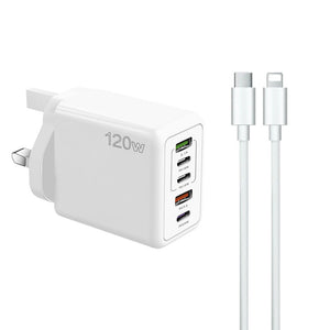120W PD + USB Multi-Port iPhone Samsung Charger