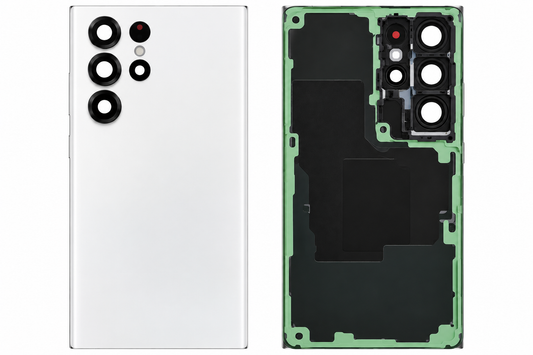 Samsung Galaxy S22 Ultra Phantom White Back Glass Replacement - No Logo