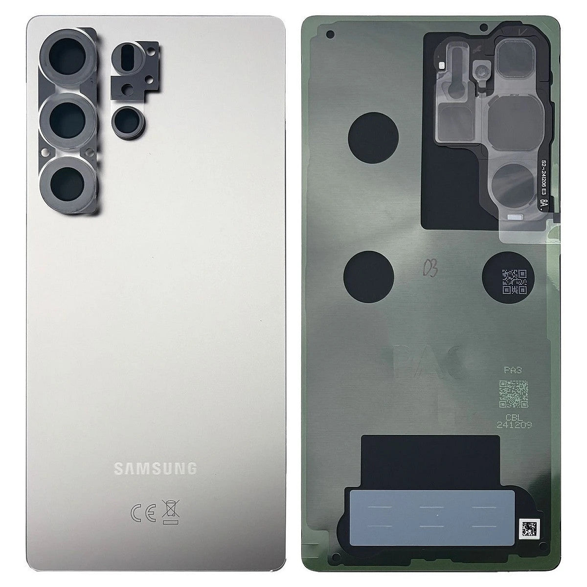 Samsung Galaxy S25 Ultra Back Glass Battery Cover Titanium Grey
